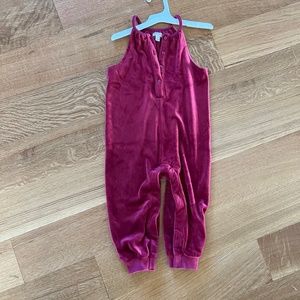 Gymboree Velvet Romper Jumpsuit - 2T Burgundy